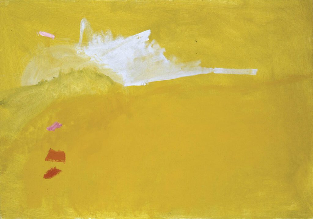 ריזמן. שמן על בד 'נוף, אווז שחוט'. מידות 118x84 ס"מ.