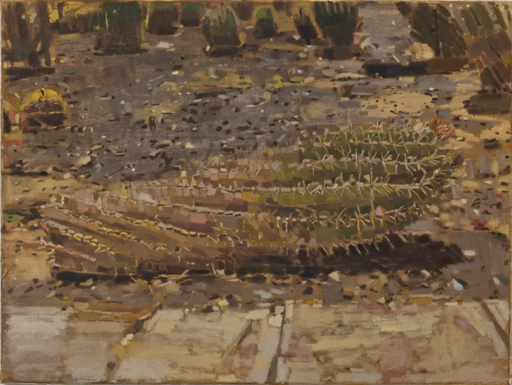 פאטמה שנאן. קקטוס, 2025. שמן על פשתן, 60X80 סמ